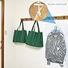 Volumoon Pack of 4 hanging vacuum bags for clothes vacuum bags, clothing organiser, vacuum space saver, for clothes, down jackets, suits, jackets