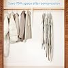 Volumoon Pack of 4 hanging vacuum bags for clothes vacuum bags, clothing organiser, vacuum space saver, for clothes, down jackets, suits, jackets