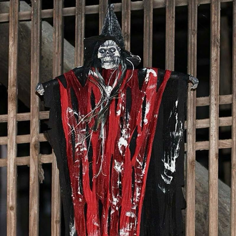 28inch Halloween horrific Hanging Ghost Decor Ghost with LED Glowing Eyes