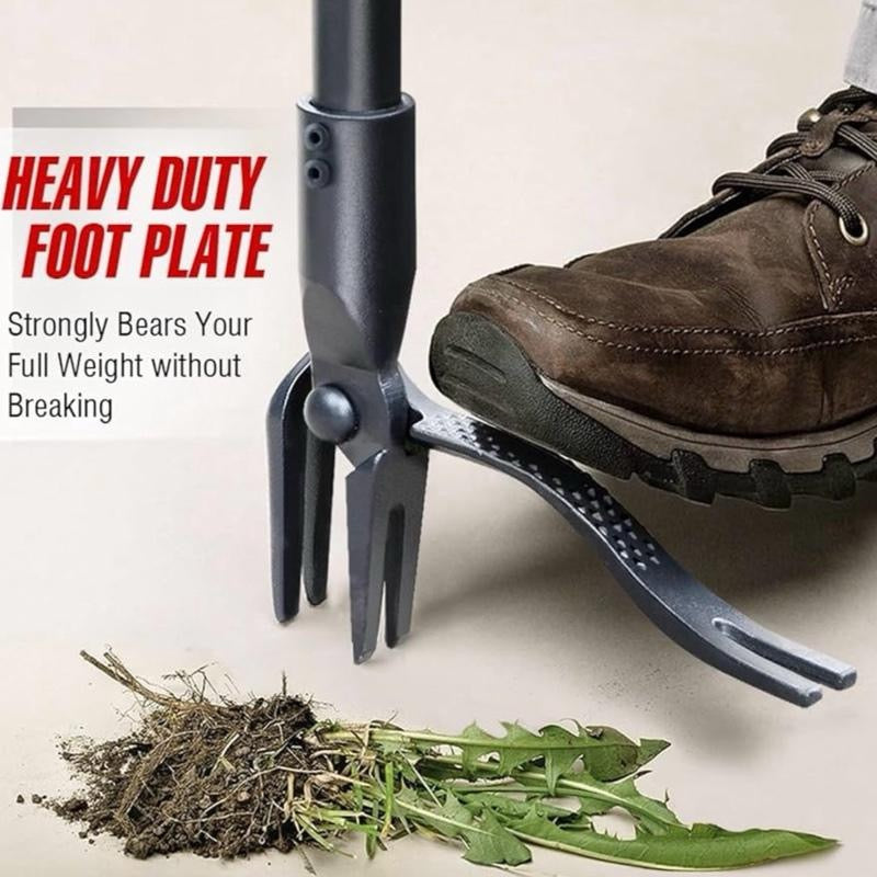 Weed Remover Tool Stand Up, Weed Puller Root Remover with 4 Claws, 45" Long Handled Dandelion Weeder Tool for Patio, Lawn, Garden, Path, Driveway and Block Paving