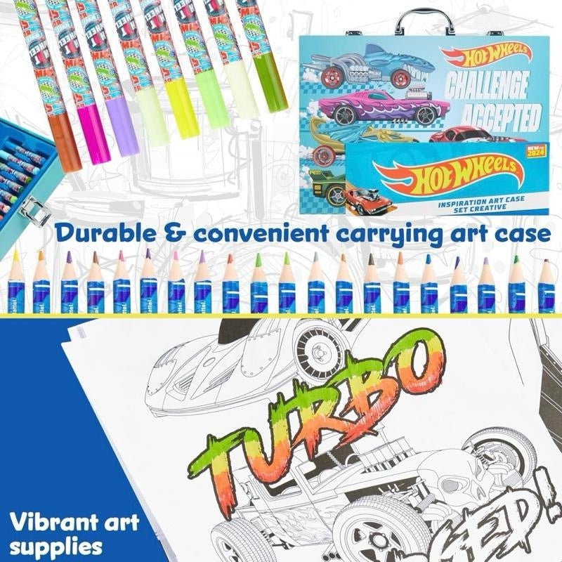 Set for Kids Art Supplies Colouring Pens Colouring Pencils Crayons Stickers Carry Case Arts and Crafts 130+ Pcs