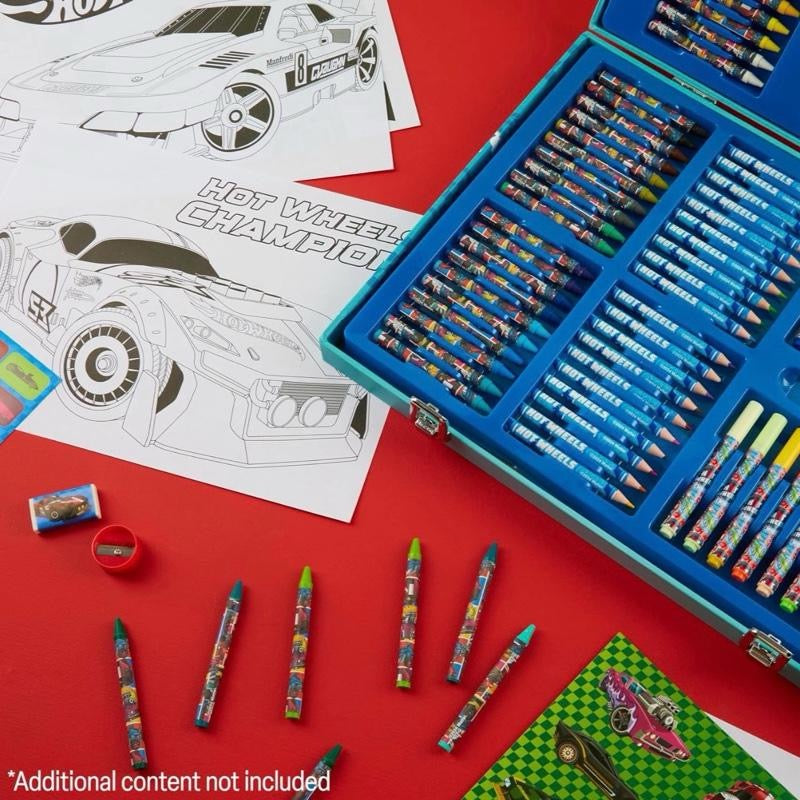 Set for Kids Art Supplies Colouring Pens Colouring Pencils Crayons Stickers Carry Case Arts and Crafts 130+ Pcs