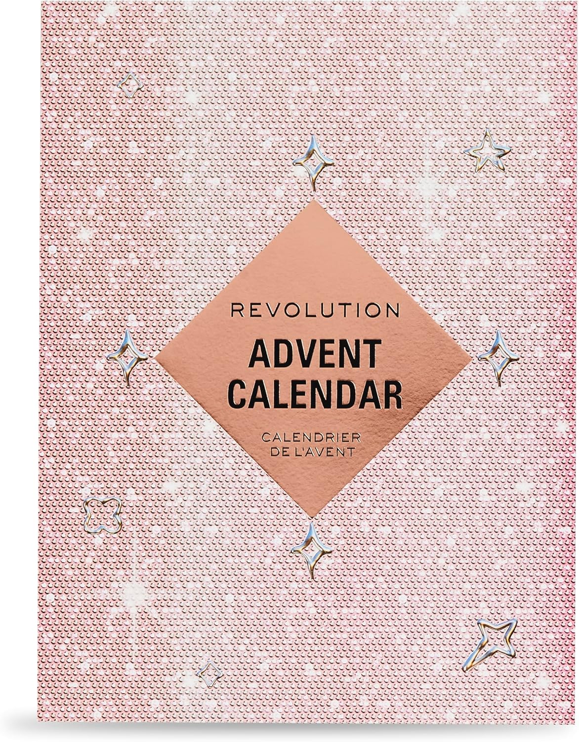 Revolution Beauty 24-Piece Holiday Beauty Advent Calendar, Makeup Gift Set with Lip Gloss, Nourishing Lip Masks, Brushes & Brow Gel