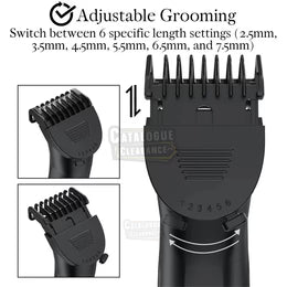 BarberBoss QR-2075 Dual Men's Hair & Beard Trimmer Set