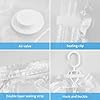 Volumoon Pack of 4 hanging vacuum bags for clothes vacuum bags, clothing organiser, vacuum space saver, for clothes, down jackets, suits, jackets