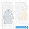 Volumoon Pack of 4 hanging vacuum bags for clothes vacuum bags, clothing organiser, vacuum space saver, for clothes, down jackets, suits, jackets