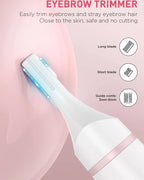 Facial Hair Remover for Women,4-in-1 Bikini Trimmer Women,USB C Mini Lady Shavers with 4-Level Battery Indicator