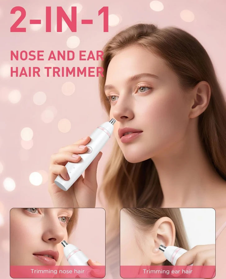 Facial Hair Remover for Women,4-in-1 Bikini Trimmer Women,USB C Mini Lady Shavers with 4-Level Battery Indicator