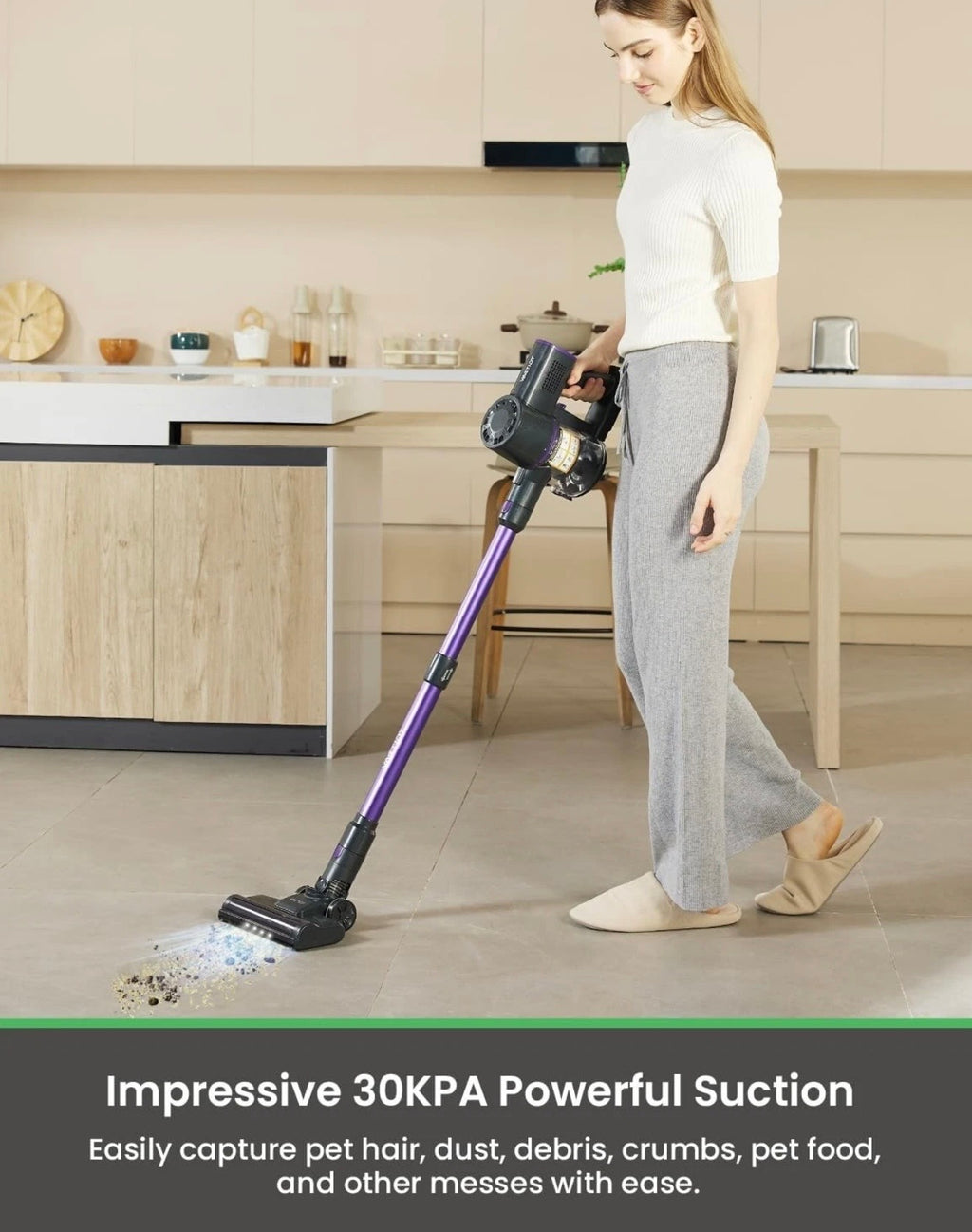 Cordless Vacuum Cleaner Vactidy V8 Blitz Pro Touch Display Stick Car Pet Hair