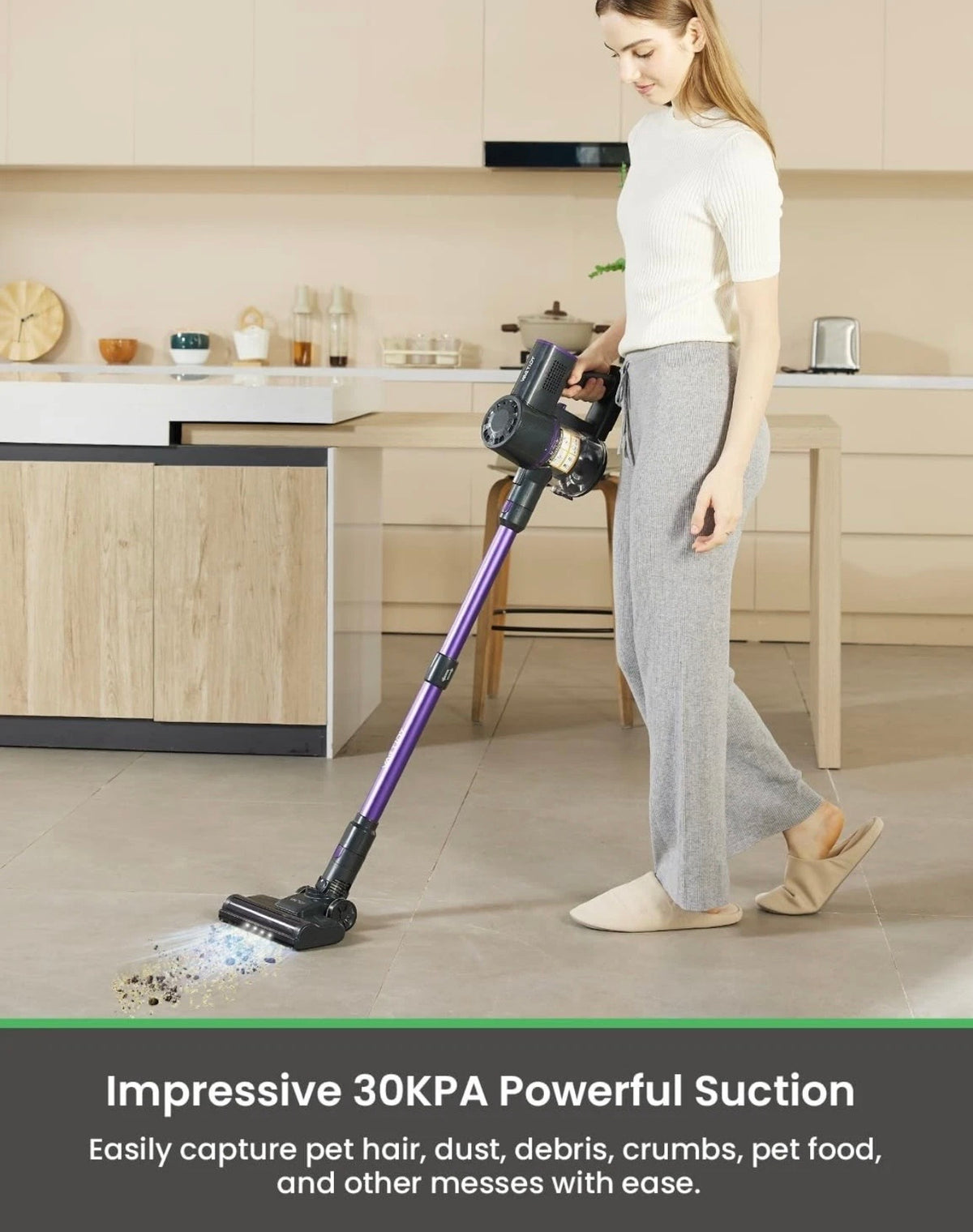 Cordless Vacuum Cleaner Vactidy V8 Blitz Pro Touch Display Stick Car Pet Hair