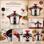 Eisenbach Pressure cooker 5L with Marble coating
