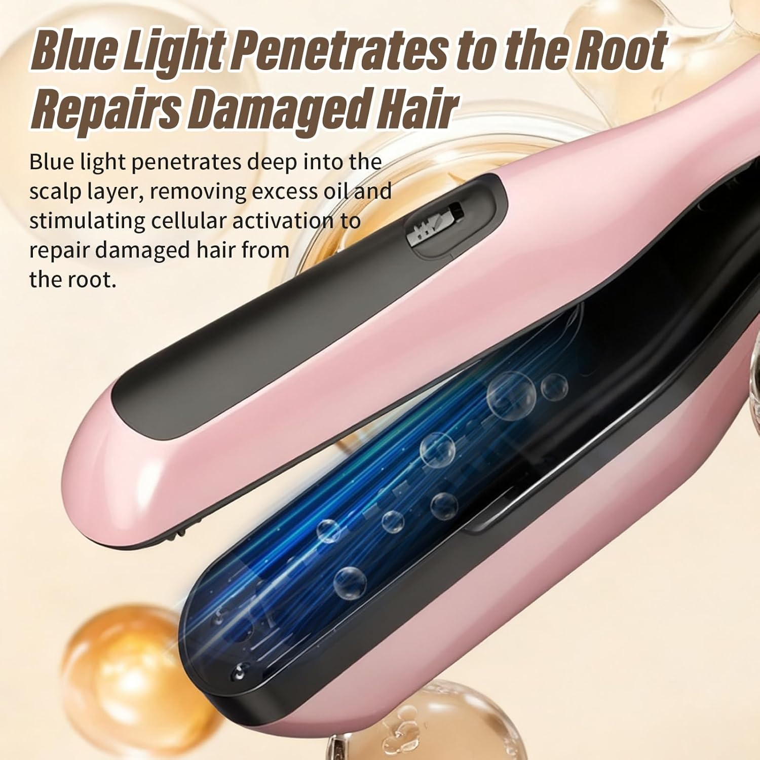 Split End Remover, Electric Split Ends Hair Trimmer, Hair Repair Tool for Split Ends, Damaged Hair Trimmer for Broken, Dry, Brittle and Frizzy Split Ends (Pink)