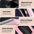 Split End Remover, Electric Split Ends Hair Trimmer, Hair Repair Tool for Split Ends, Damaged Hair Trimmer for Broken, Dry, Brittle and Frizzy Split Ends (Pink)