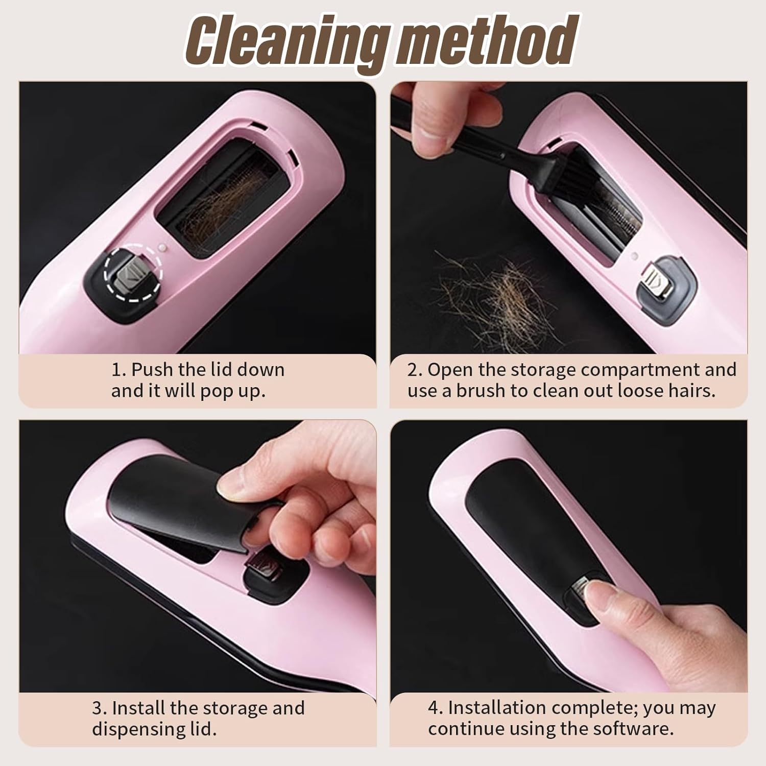 Split End Remover, Electric Split Ends Hair Trimmer, Hair Repair Tool for Split Ends, Damaged Hair Trimmer for Broken, Dry, Brittle and Frizzy Split Ends (Pink)