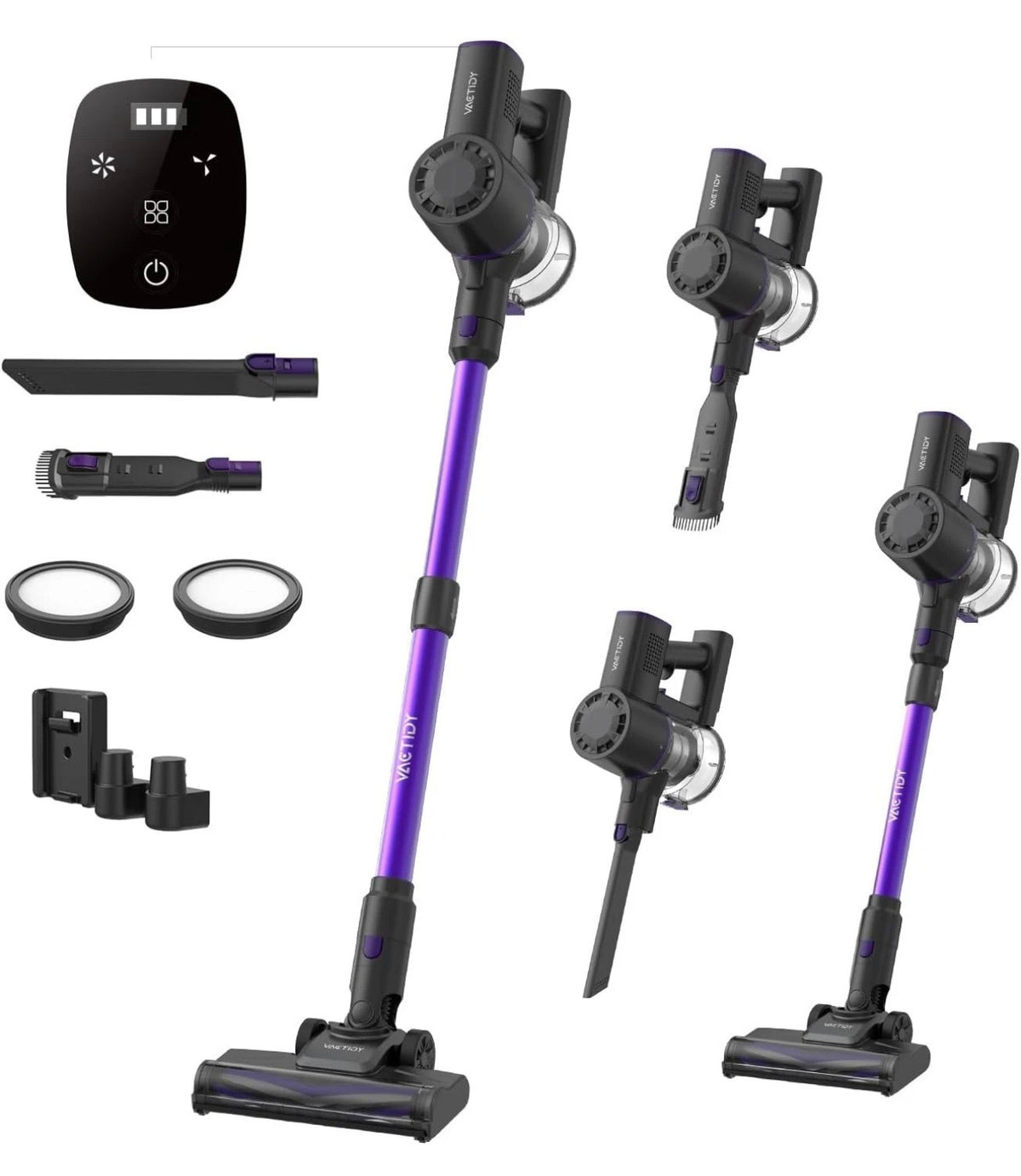 Cordless Vacuum Cleaner Vactidy V8 Blitz Pro Touch Display Stick Car Pet Hair