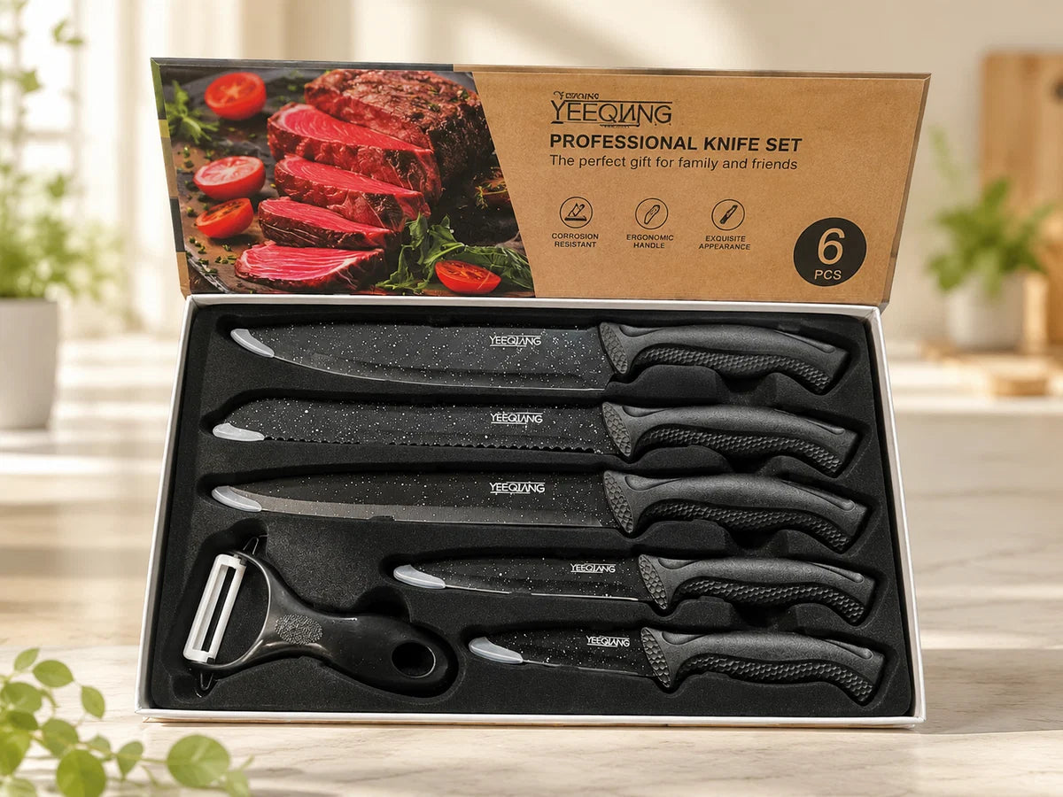 6-Piece Kitchen Knife Set, intended for 18+ use
