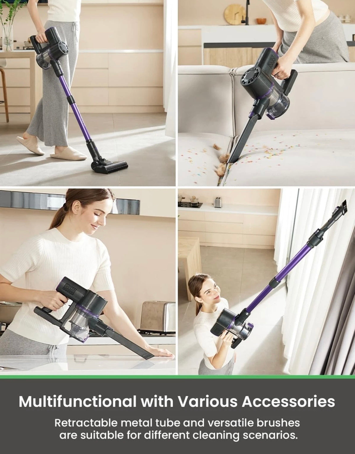 Cordless Vacuum Cleaner Vactidy V8 Blitz Pro Touch Display Stick Car Pet Hair