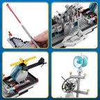 Warship Building Toy, 1412pcs Cruiser Ocean Boat Ship Building Set for 8+ Years Boys, Battleship Building Bricks Kit for Kids Ages 8 to 14 Years Old