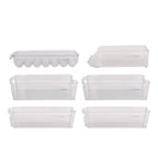 7-Piece Fridge Organizer Set – Clear Storage Bins with Drawers, Egg Holder & Can Dispenser