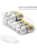 7-Piece Fridge Organizer Set – Clear Storage Bins with Drawers, Egg Holder & Can Dispenser