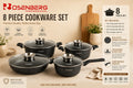 Rosenberg Professional 8-Piece Marble Non-Stick Cookware Set