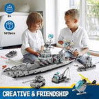 Warship Building Toy, 1412pcs Cruiser Ocean Boat Ship Building Set for 8+ Years Boys, Battleship Building Bricks Kit for Kids Ages 8 to 14 Years Old