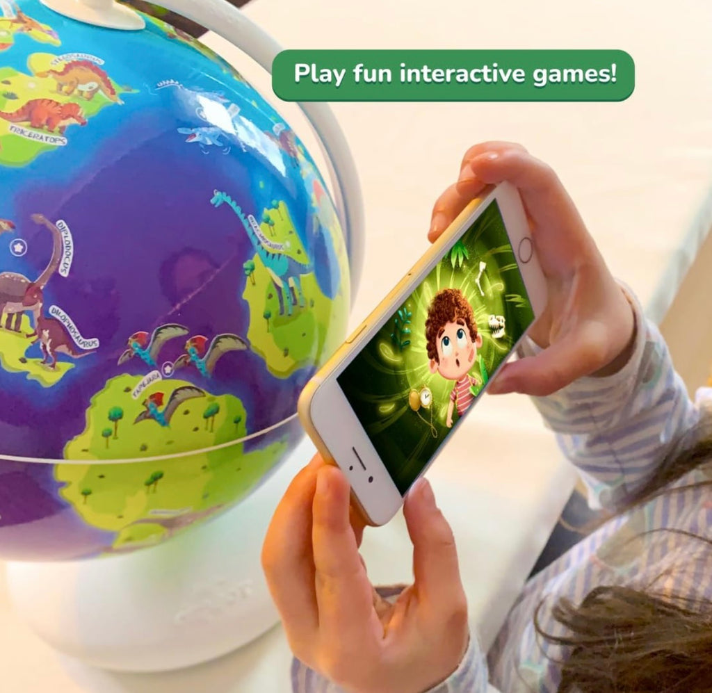 PlayShifu Interactive Dinosaur Toys - Orboot Dinos (Globe + App) 50 Dinosaurs, 500+ Facts | Educational Dinosaur Toys For Kids 5-7 | 4 5 6 7 8 year old Birthday Gifts (Works with tabs/mobiles)