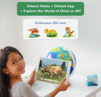 PlayShifu Interactive Dinosaur Toys - Orboot Dinos (Globe + App) 50 Dinosaurs, 500+ Facts | Educational Dinosaur Toys For Kids 5-7 | 4 5 6 7 8 year old Birthday Gifts (Works with tabs/mobiles)