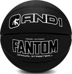 Fantom Rubber Basketball Size 7 (29.5") – Official Full Size Indoor/Outdoor Street Basketball – Deep Channel Grip