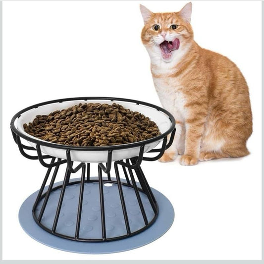 Cat Bowl with Elevated Design for Enhanced Feeding Comfort and Stability
