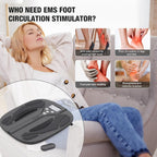 Circulation Machine Blood Booster for Feet and Legs，TENS & EMS Foot Massagers for Pain and Circulation ，Relieve Plantar Fasciitis, Arthritis，and Muscle Neuropathy Pain