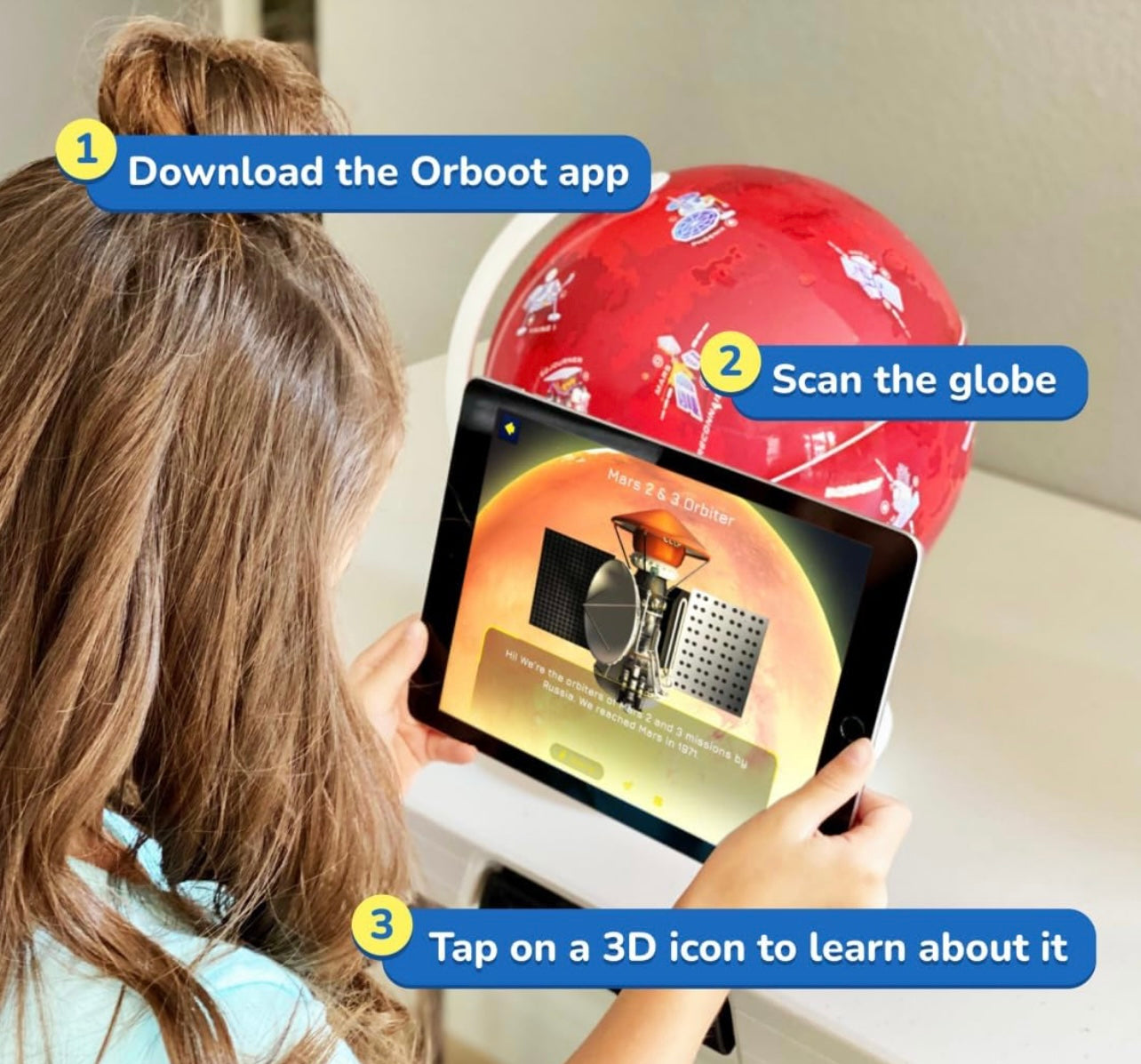 PlayShifu Interactive Science Kit - Orboot Mars (Globe + App) Explore Planet Mars | Educational Toys | Solar System Space Toys, STEM Toy & Gift for Kids Ages 6-12 Years (works with mobiles/tabs)