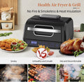 TopStrong 8-in-1 Digital Health Grill & Air Fryer Family Sized black 1700w new
