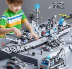Warship Building Toy, 1412pcs Cruiser Ocean Boat Ship Building Set for 8+ Years Boys, Battleship Building Bricks Kit for Kids Ages 8 to 14 Years Old