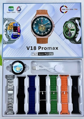 V18 ProMax Smartwatch – Full Specifications Edition 7 Straps
