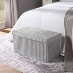 Grey Large Ottoman Storage Box – Foldable Fabric Storage Chest 78 x 38 x 38cm