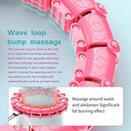 Weighted Smart Hula Ring Hoops, Weighted Hula Hoop With Auto-Spinning With slide switch, Detachable Knots Size Adjustable Smart Hoola Hoop with 360 Auto Rotation Massage