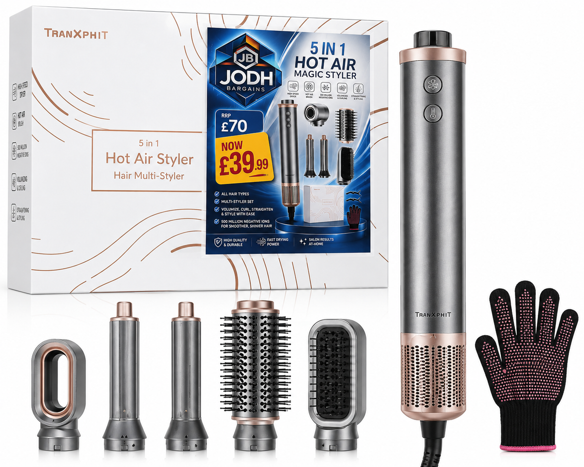TranXphit 5-in-1 Hot Air Styler Hair Multi-Styler