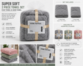 Super Soft 2-Piece Towel Set – Face Towel & Hand Towel - please note colour selected at random