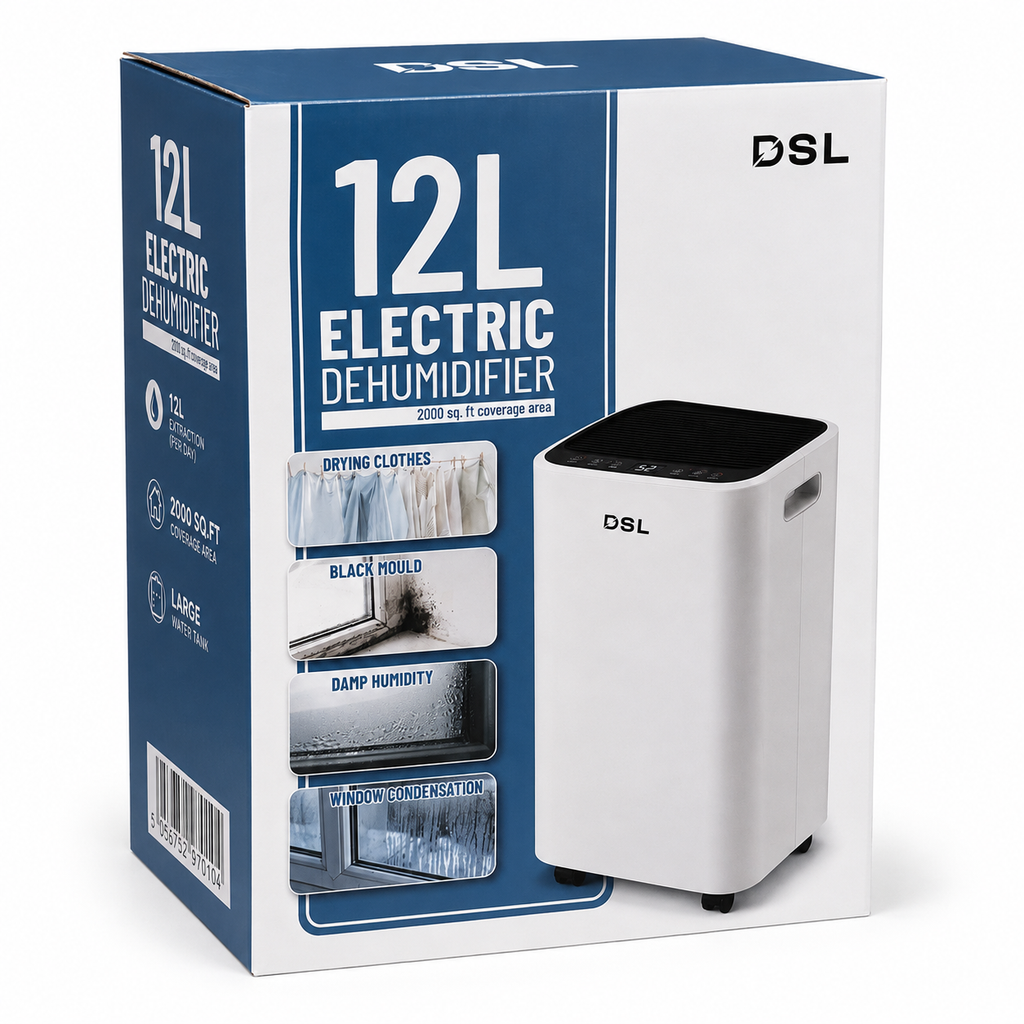 DSL 12L Electric Dehumidifier – 2000 sq. ft Coverage
