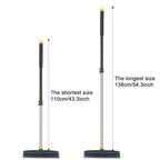 Yocada Stiff Bristle Push Broom Telescopic Pole Heavy Duty Outdoor Cleaning Bathroom Kitchen Patio Garage Concrete Wood Stone Tile Floor
