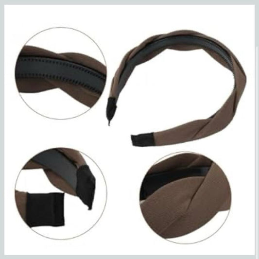 3 Fashionable Headbands Braided Hair Hair Hoops Women's Headband Wide Edge Headband Girl's Headwear Black Beige Brown