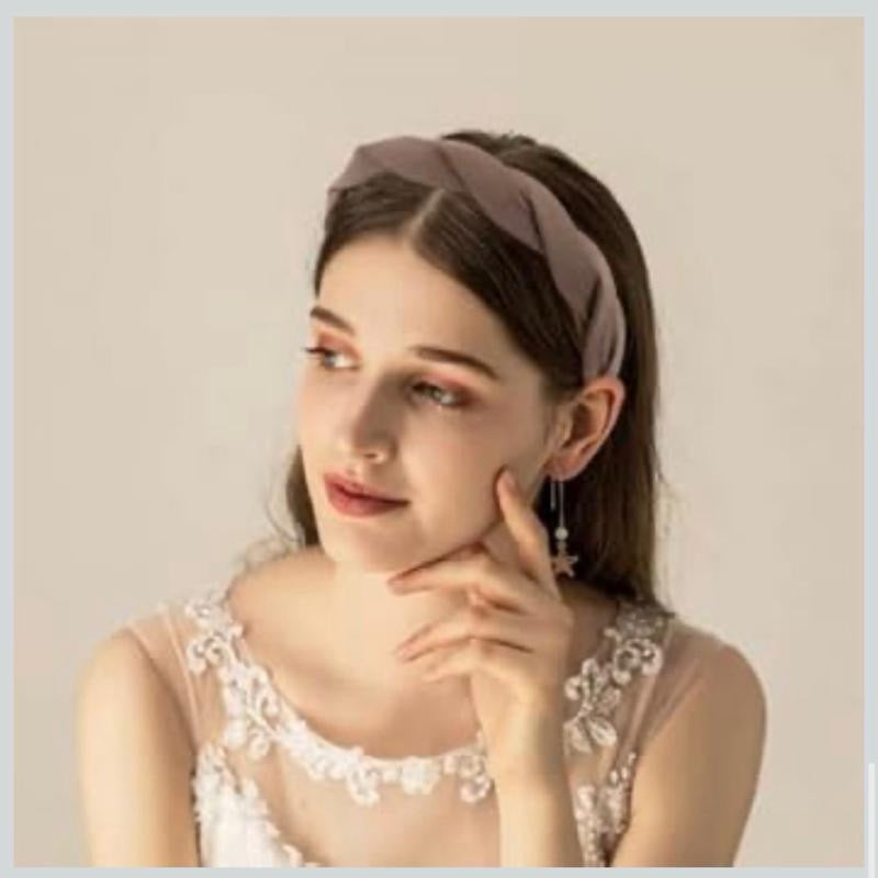 3 Fashionable Headbands Braided Hair Hair Hoops Women's Headband Wide Edge Headband Girl's Headwear Black Beige Brown
