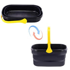 Yocada Collapsible Plastic Bucket Mop Bucket Cleaning Washing Bucket for Mop Cleaning Washing Fit Sponge Mop Flat Mop Cotton Mop Good Grips Angled