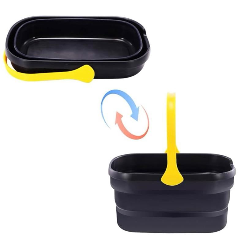Yocada Collapsible Plastic Bucket Mop Bucket Cleaning Washing Bucket for Mop Cleaning Washing Fit Sponge Mop Flat Mop Cotton Mop Good Grips Angled