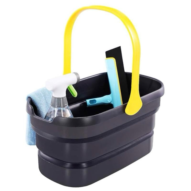 Yocada Collapsible Plastic Bucket Mop Bucket Cleaning Washing Bucket for Mop Cleaning Washing Fit Sponge Mop Flat Mop Cotton Mop Good Grips Angled
