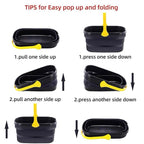 Yocada Collapsible Plastic Bucket Mop Bucket Cleaning Washing Bucket for Mop Cleaning Washing Fit Sponge Mop Flat Mop Cotton Mop Good Grips Angled