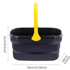 Yocada Collapsible Plastic Bucket Mop Bucket Cleaning Washing Bucket for Mop Cleaning Washing Fit Sponge Mop Flat Mop Cotton Mop Good Grips Angled