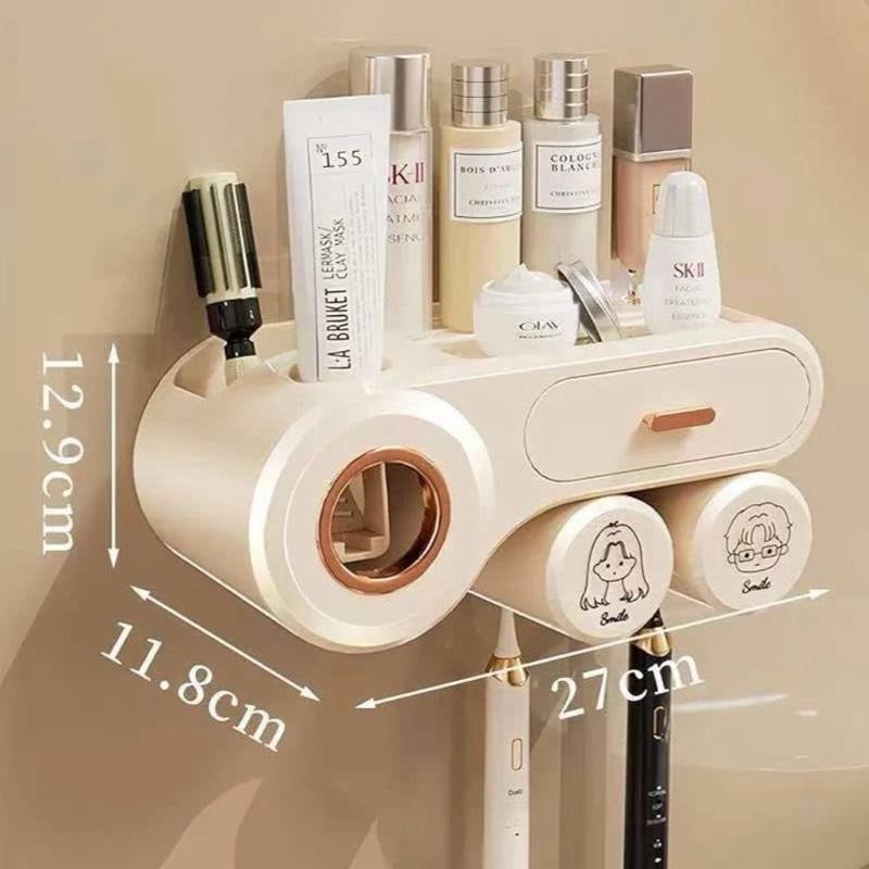 2 Cup Toothbrush Holders - Compact Storage Solution for Your Essentials