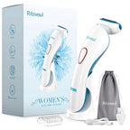 Electric Lady Shaver, Ribivaul Electric Women Razor Bikini Trimmer with 3-in-1 Shaving Blade and 3D Floating Foil, Rechargeable Women Razor for Arm Leg Underarm, Painless Shaver for Wet & Dry Use